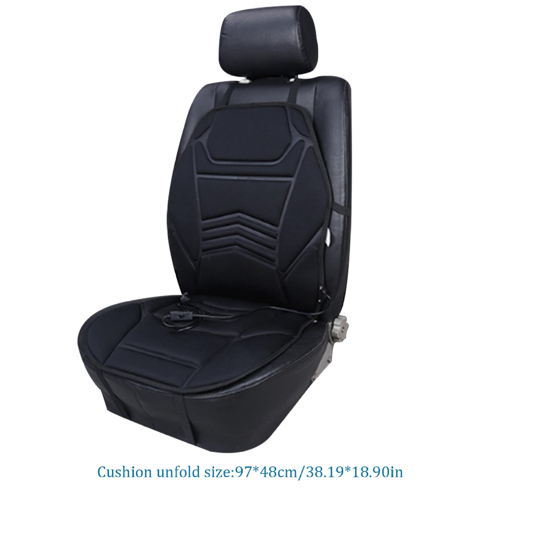 Housse de siège de Voiture chauffante 12 V Coussin siège Voiture Chauffant stéréoscopique 3D avec Crochets Fixes et Fond antidérapant Chauffe- Universel Protection Contre la sur
