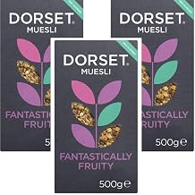 Dorset Cereals Fantastically Fruity Muesli 500g | High Fibre Breakfast Cereal Fruity Breakfast Muesli pack of 3