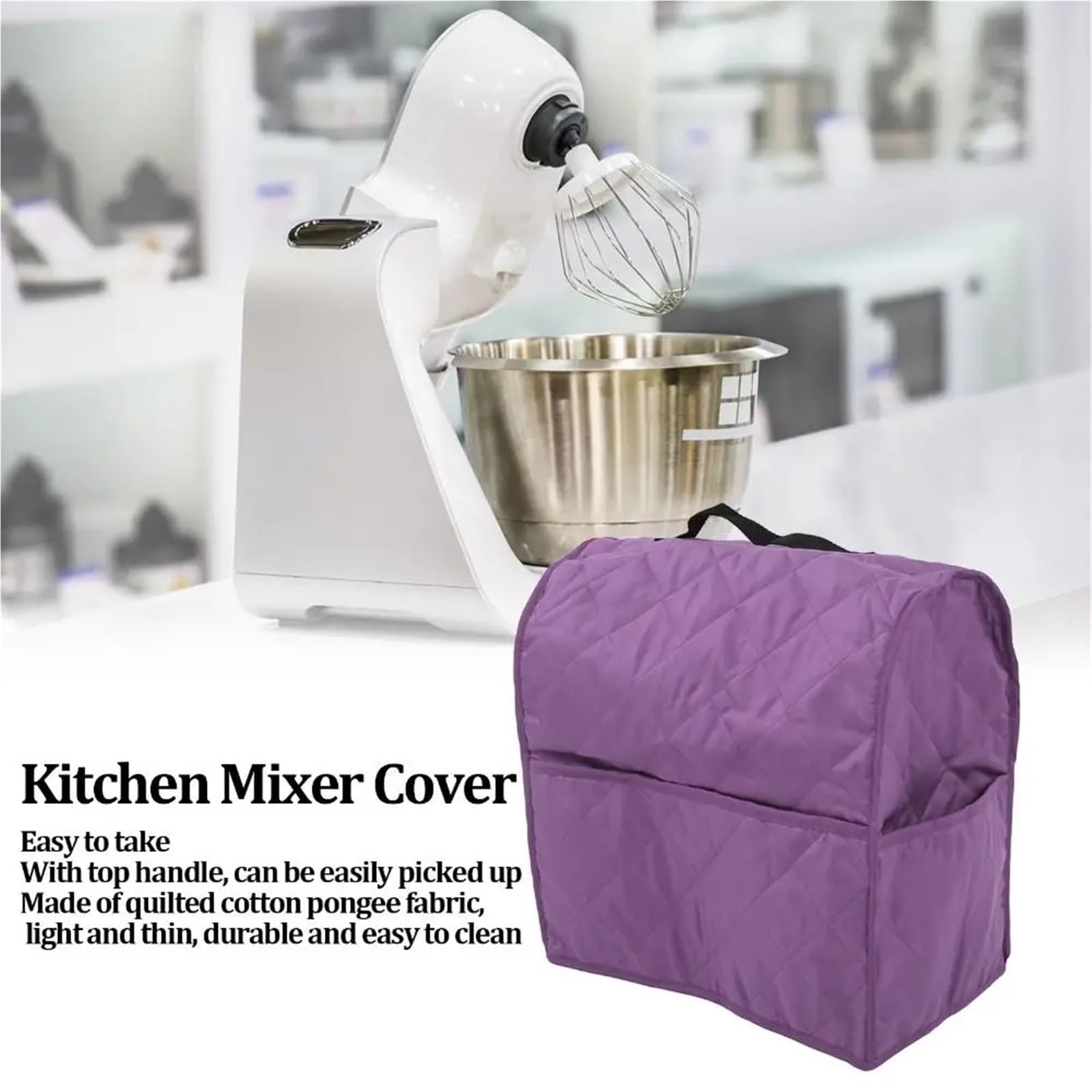 Brotmaschinenabdeckung Küchenmixer-Abdeckung, kratzfest, wasserdicht, Standmixer-Abdeckung, schmutzabweisend, staubdicht, for den Küchengebrauch(Purple)