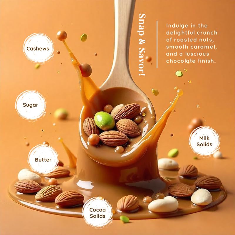 Image of Cacao Springs Premium Cashew Praline Brittle Gift Box, Premium Choco & Nut Delicacy Treats, Great for Snacking, Premium Gift Hamper for Christmas Gifts, 3 Pieces in Each Box, 2 Boxes, 84gm