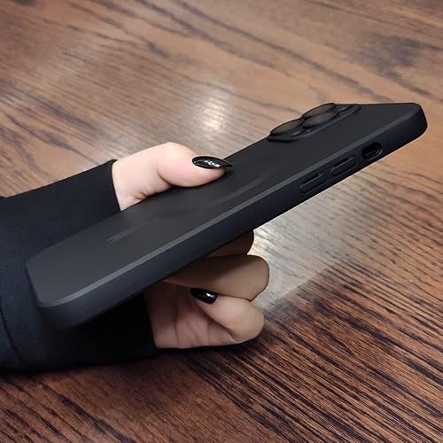 Miniatura 4 de Fycyko Funda magnética para iPhone 15 Pro Max con protector completo de cámara, funda delgada de silicona compatible con MagSafe, funda protectora