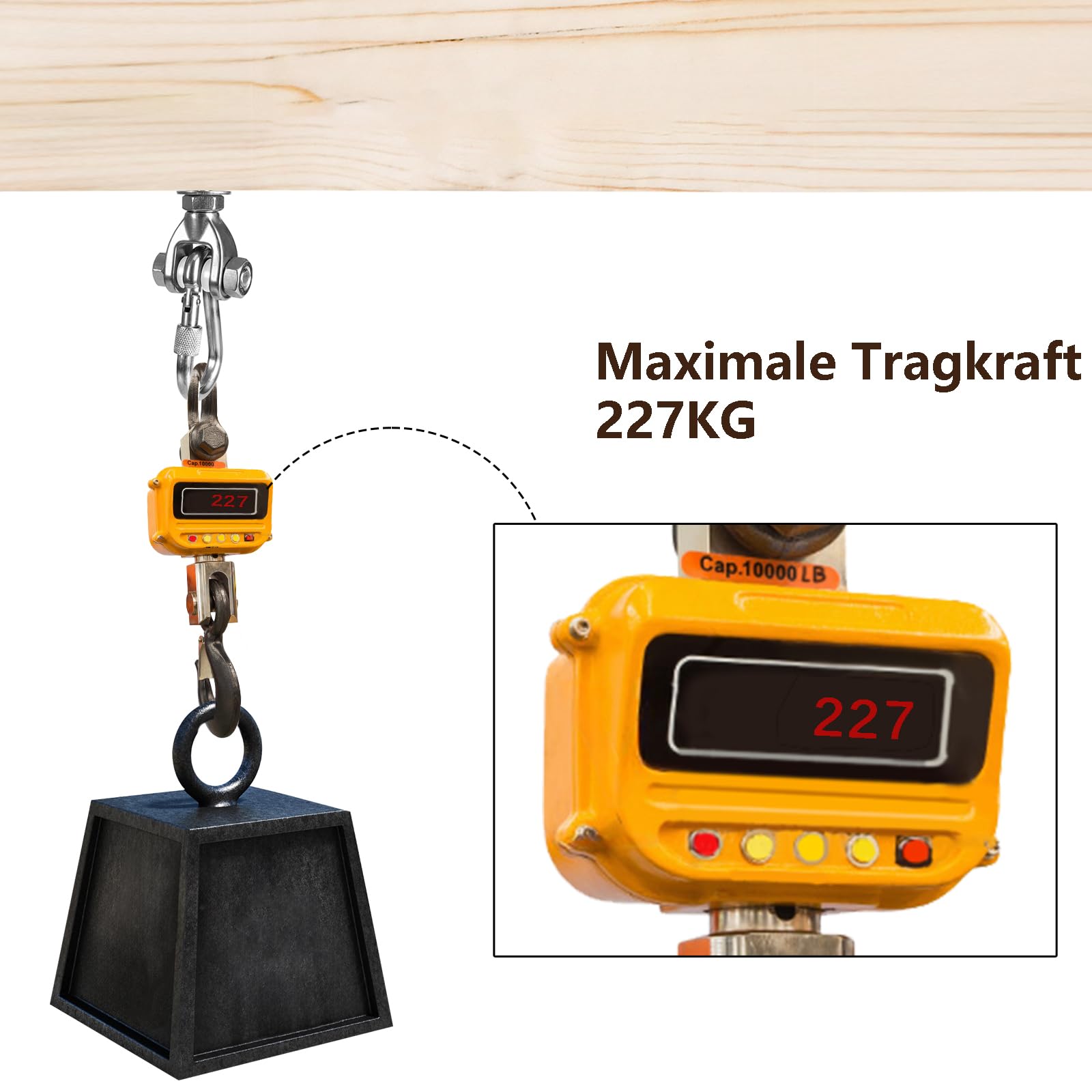 2er Schaukelhaken Karabiner für Müheloses Aufhängen 180°,Hängematte Befestigung Edelstahl Holzbalken M10 Betondecke Aufhängung Hängesessel,227kg Tragkraft für Spielplatz Schaukel Yoga Sandsäcke