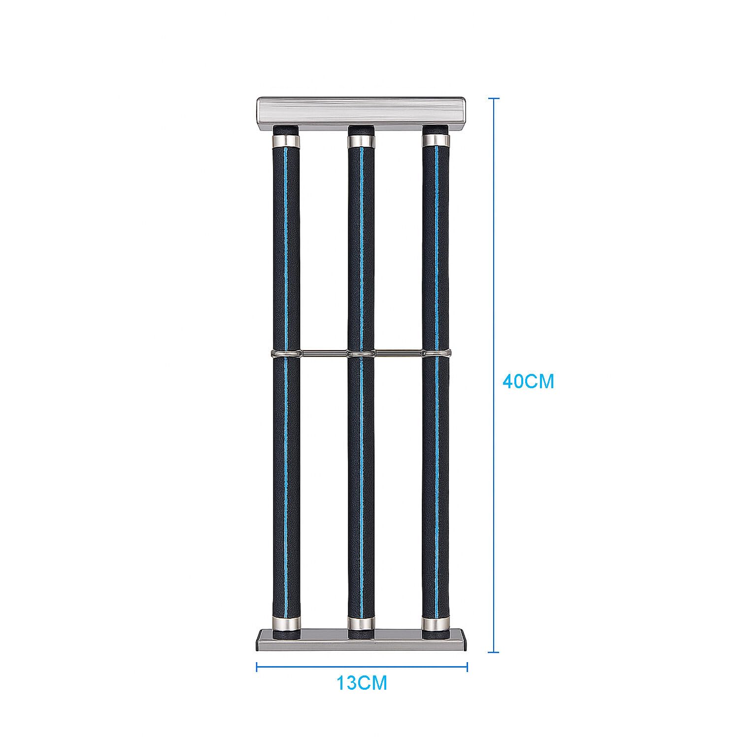Diffuseur d'air nano rectangulaire 40 cm – 3 rangées – avec base en acier inoxydable et tuyau en PVC de 4 m – pour ventilation de bassin, aquaculture, hydroponique, silencieux et efficace (3