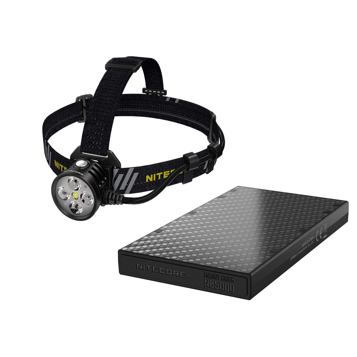 Nitecore HU60 NB5000 - Combo HU60 USB PowerCharger Powered Elite LED Headlamp - 1600 Lumen with NB5000 Power Charger, WL Control