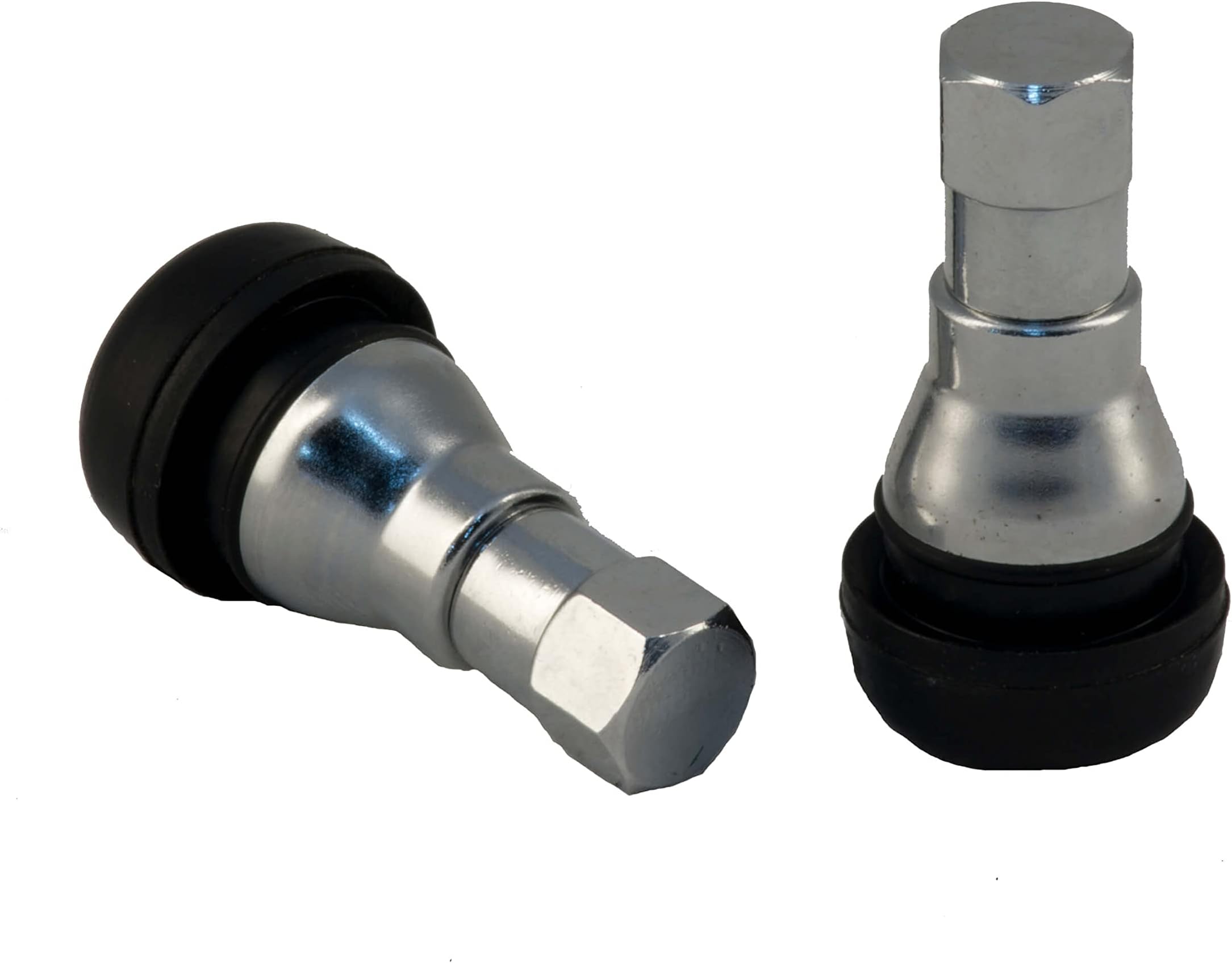 C504S Short Chrome Sleeve Rubber Valve Stem