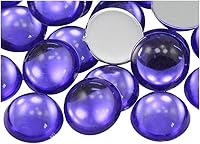 Vista 4 de Allstarco Cabujones redondos de acrílico con parte trasera plana de 0.276 in, 9/32 pulgadas, gemas de perlas de plástico para hacer joyas