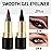 evpct 2Pcs Black Brown Long Wear Gel Eyeliner Pencils for Eye Black Face Paint, Goth Halloween Makeup Kit, Eye Liner Waterproof Smudge Proof, Cream Coal Brown Eyeliner Lipstick Set, delineador de ojos