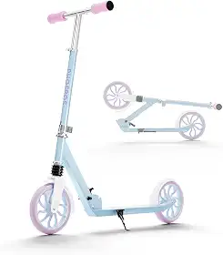 PHOEROS Patinete para crianças de 6 a 12 anos, adolescentes e adultos. Scooter urbano de alumínio leve para adolescentes, meninos e meninas com rodas grandes de 200 mm, dobrável, 3 compartimentos