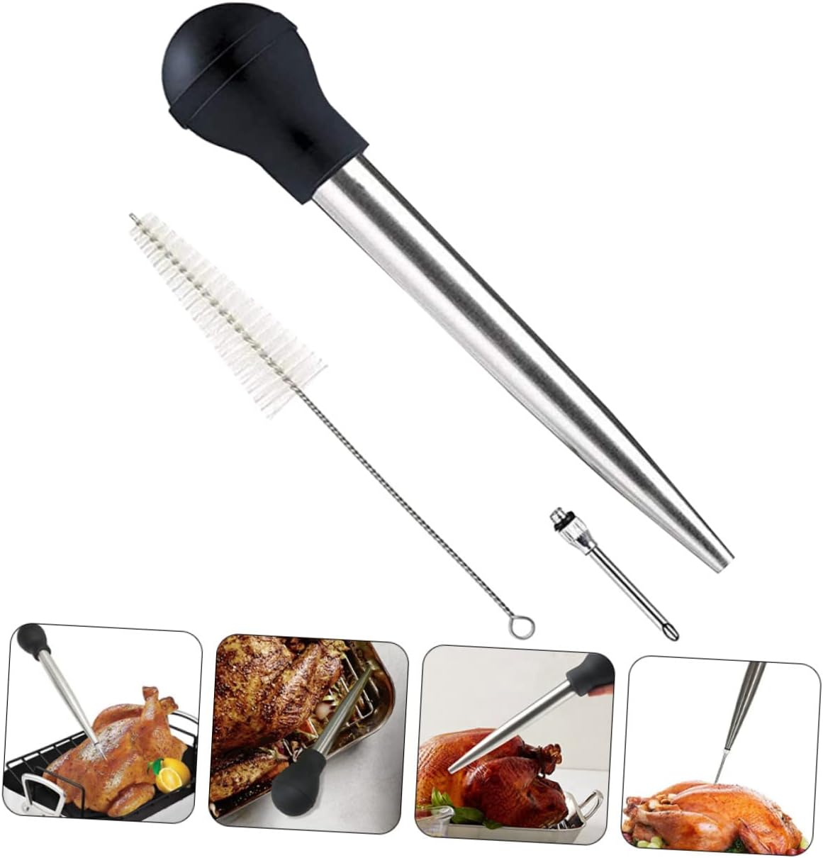 Meat Injector Oil Suction Pump Turkey Baster for Turkey Baster Marinade Injector