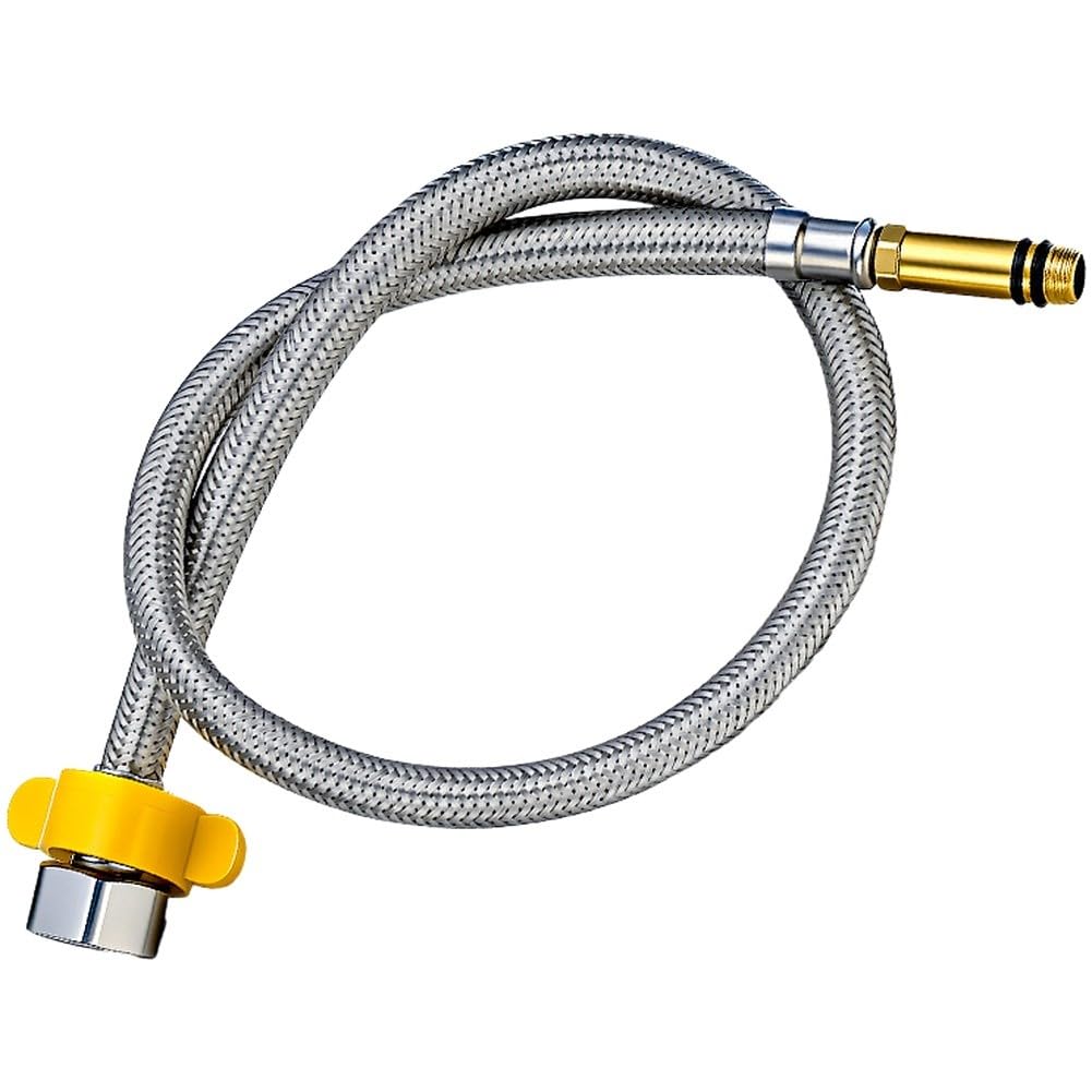 Lot de 2 tuyaux d'alimentation pour robinet en acier inoxydable 150 cm, compression de 1,9 cm x filetage M10, 1,5 m