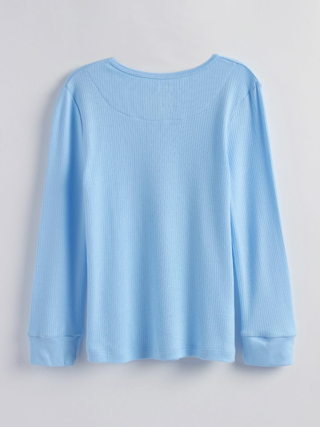CHARM N CHERISH Thermal Top for Boys and Girls, Solid Long Sleeve Thermal Vest for Kids, Pack of 1, Blue, 5-6 Y 1
