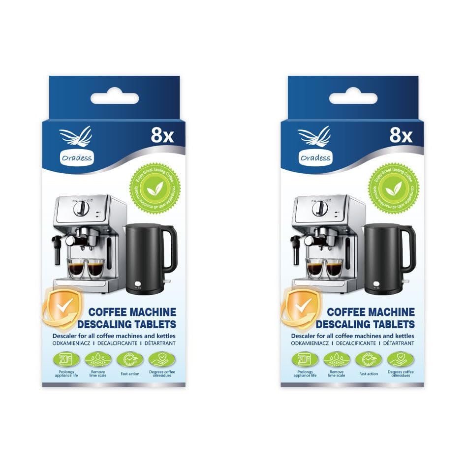 Pastillas descalcificadoras para cafeteras automáticas y cafeteras, pastillas descalcificadoras para Delonghi/Siemens EQ, Bosch, Miele, 8 unidades
