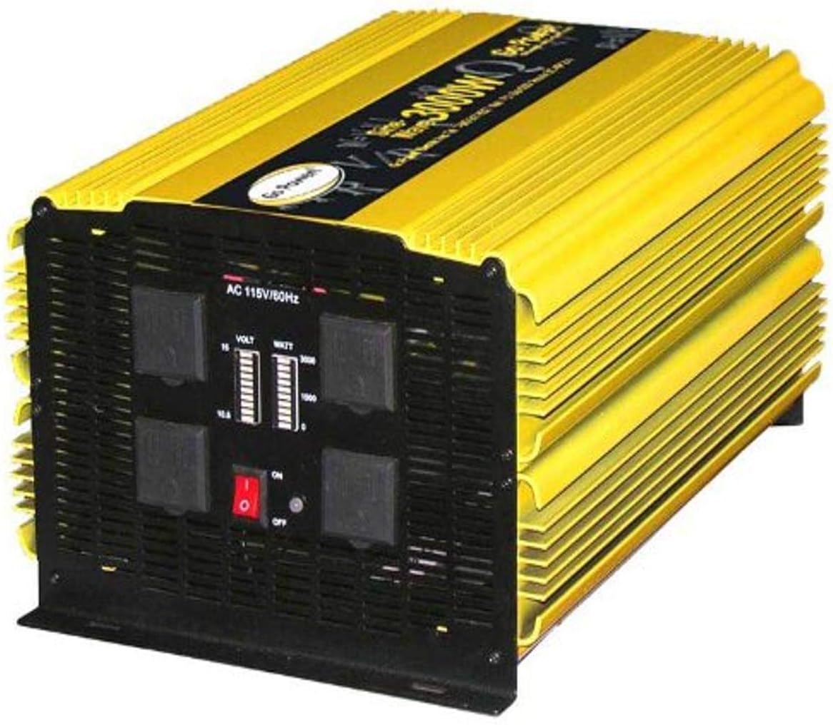 Go Power GP-5000HD 5000W Heavy-Duty Modified Sine Wave Inverter - 12V DC to 110V AC Power Inverter with 4 Outlets for Vehicle, Truck, RV, Camper & Marine Use