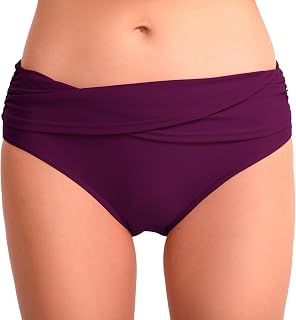 Parte de baixo de biquíni com parte de baixo de biquíni franzido na frente, conjunto de roupa de banho feminina, conjunto de shorts de natação feminino