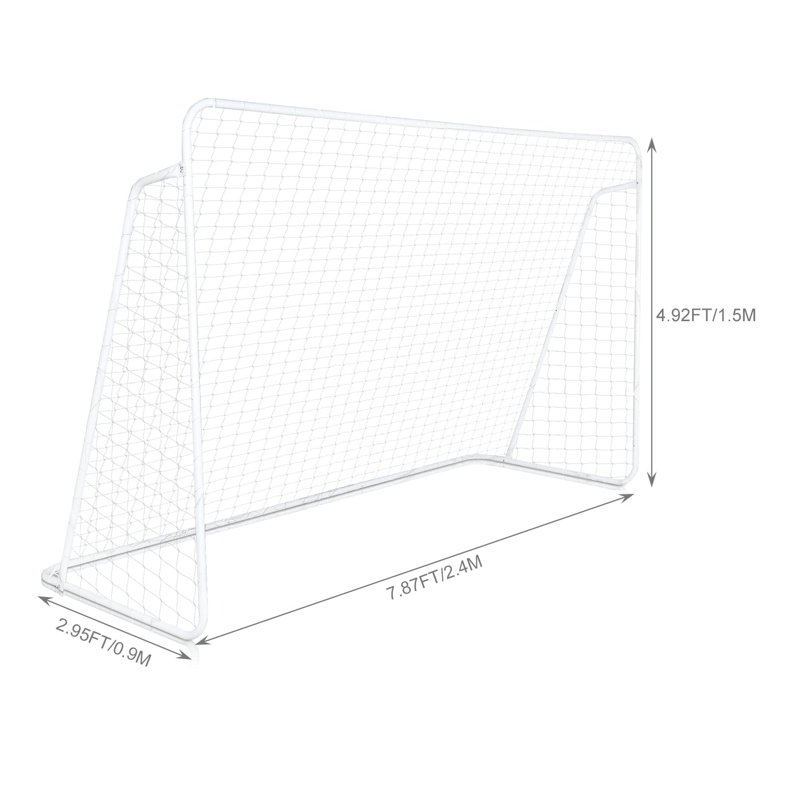 LEADZM 2X Buts de Football, Cages de Football, 240 x 150 x 90 cm