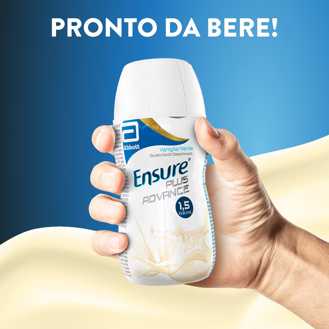 Ensure Plus Advance Supplemento Nutrizionale Ipercalorico ed Iperproteico |Formato bevanda| Alimento a fini medici speciali con Vitamine e Minerali | Multipacco 8x220ml Gusto Vaniglia e Gusto Caffè