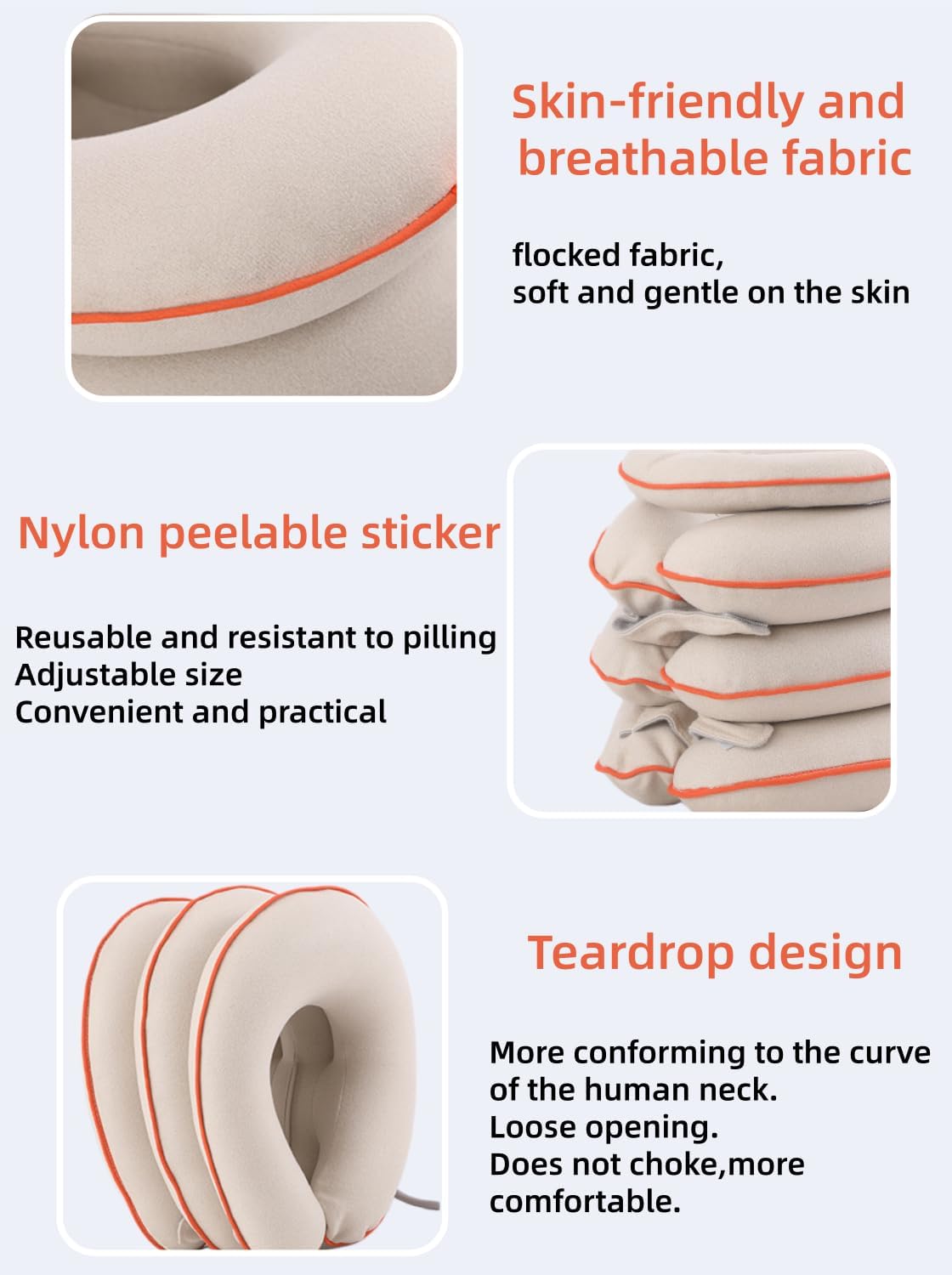 Neck Stretcher with Neck Brace,Adjustable Cervical Traction Device,Inflatable Cervical Traction Device for Neck,Portable and Compressible,Suitable for Office,Travel and Home Use