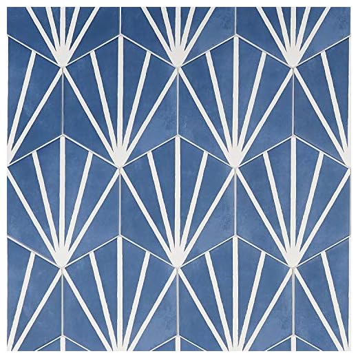 Eclipse Ray Blue 8" Hexagon Porcelain Matte Floor and Wall Tile (16 Pieces 6.03 Sq. Ft. / Box)