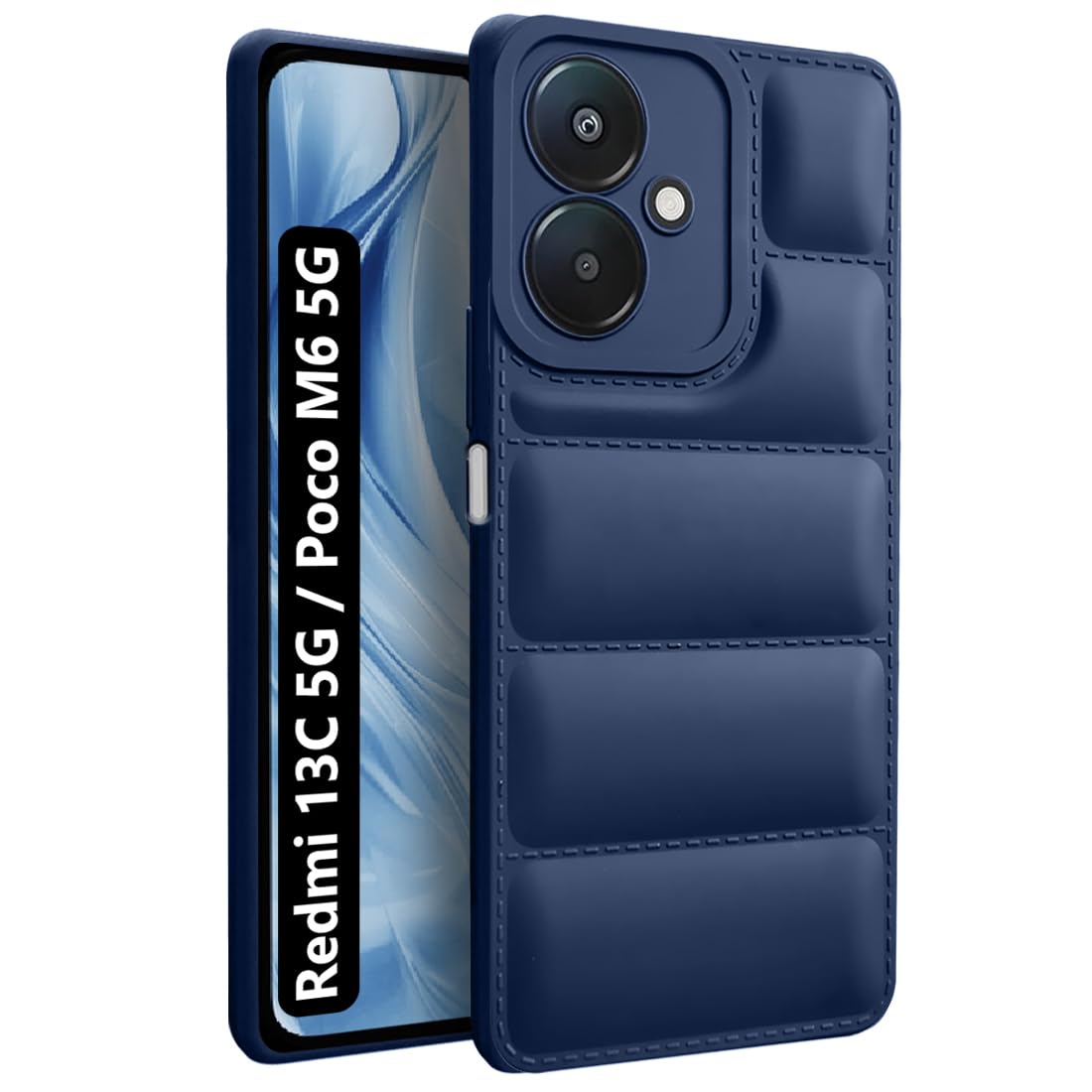 Fashionury Back Cover for Poco M6 5G / Redmi 13C 5G | Matte Soft Case | Liquid Silicon Puff Case for Poco M6 5G / Mi Redmi 13C 5G with Camera Protection | (Blue) (B0CR8DB6L4) Amazon Price History, Amazon Price Tracker