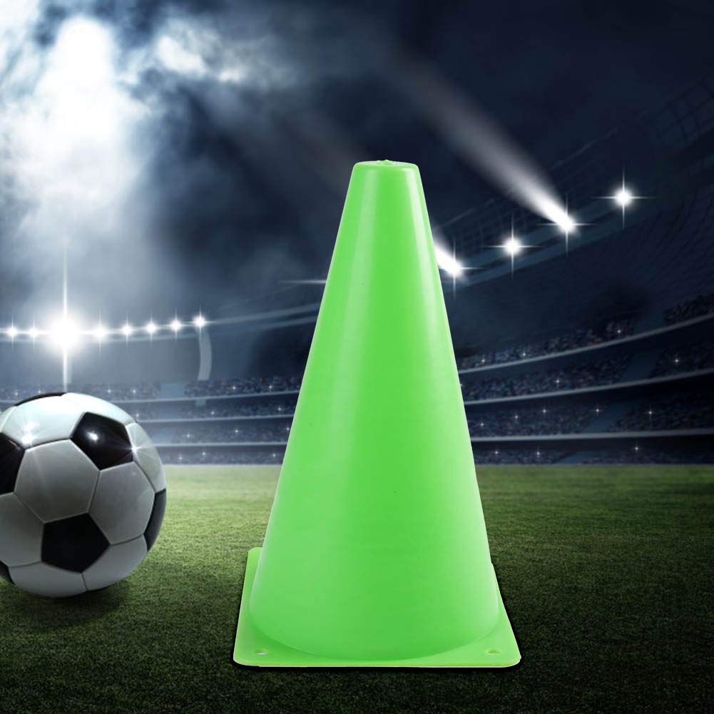 Topyond 10 Conos de Conos de Entrenamiento de Fútbol, Entrenamiento de Fútbol Verdes, 23 cm, Marcadores de Bloqueo de Fútbol con Números del 0 al 9 para Ejercicios y Entrenamientos
