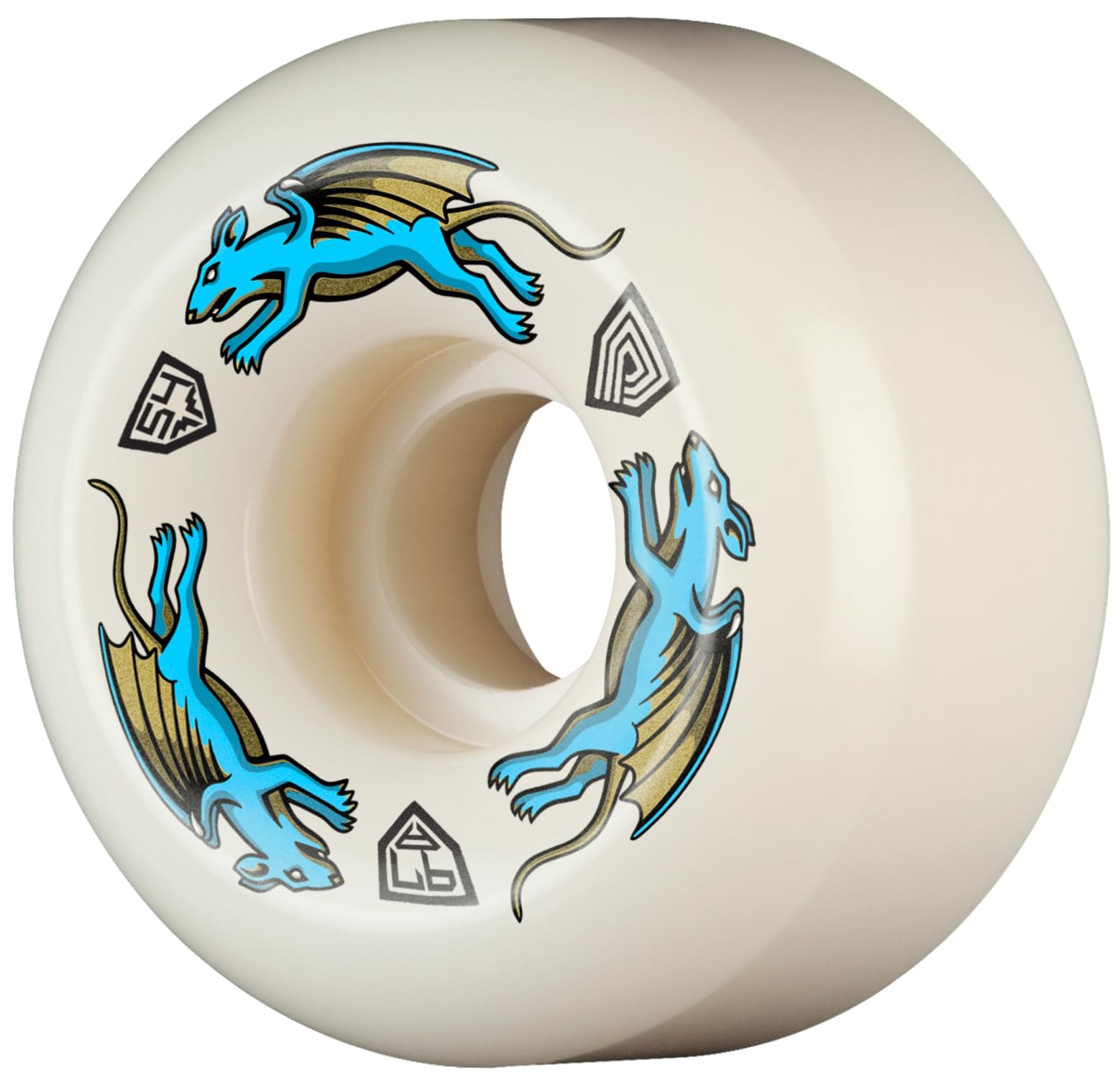 Powell Peralta Nano Rat Dragon Formula Skateboard Wheels 97A, AV6, 54mm x 34mm
