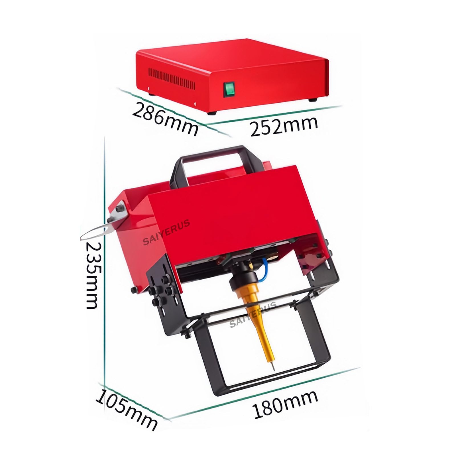 Macchina per Marcatura Pneumatica Macchina per Marcatura a Punti Pneumatica Portatile Macchina per Incidere Su Metalli, per Codice VIN Numero di Telaio Marcatura di Telai Automobilistici,M 100x20mm