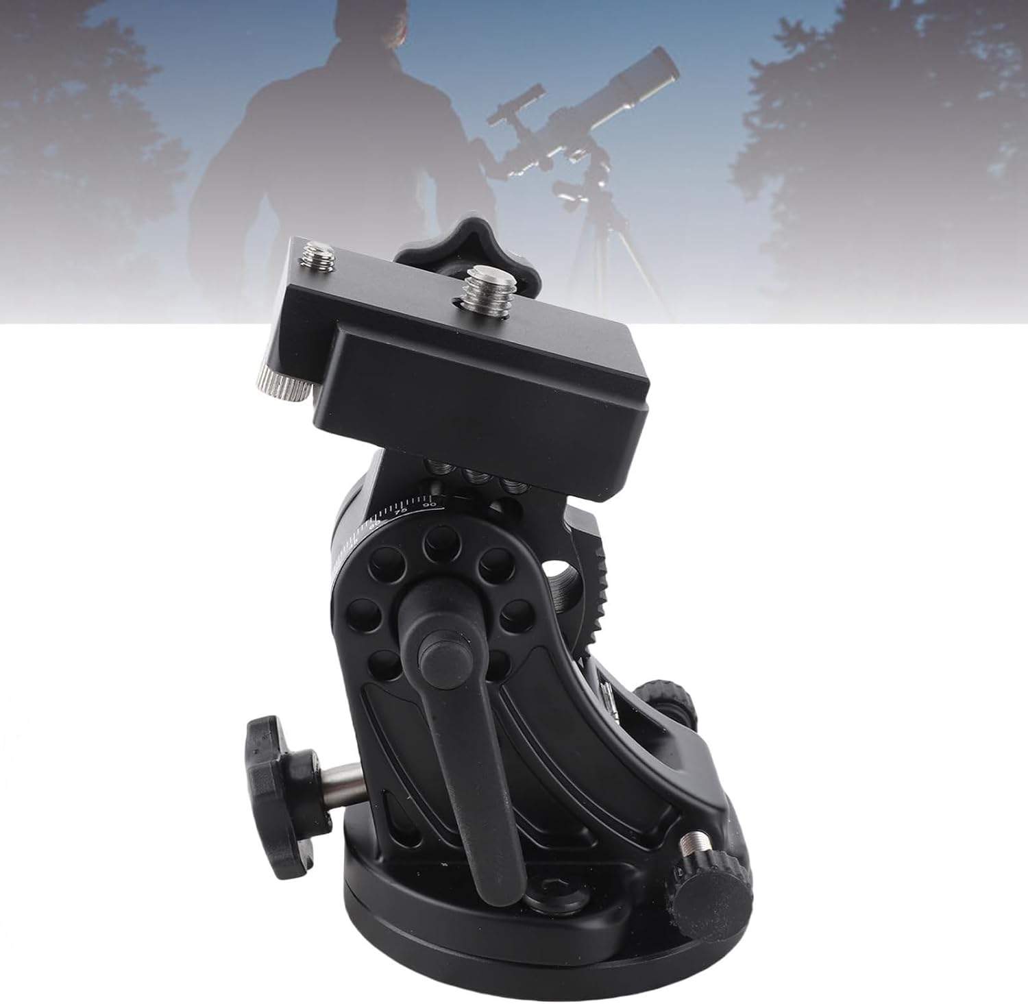 Telescope Mount, Aluminum Alloy Base, Adjustable Latitude Seat for Astronomy Tracking and Star Field Photography
