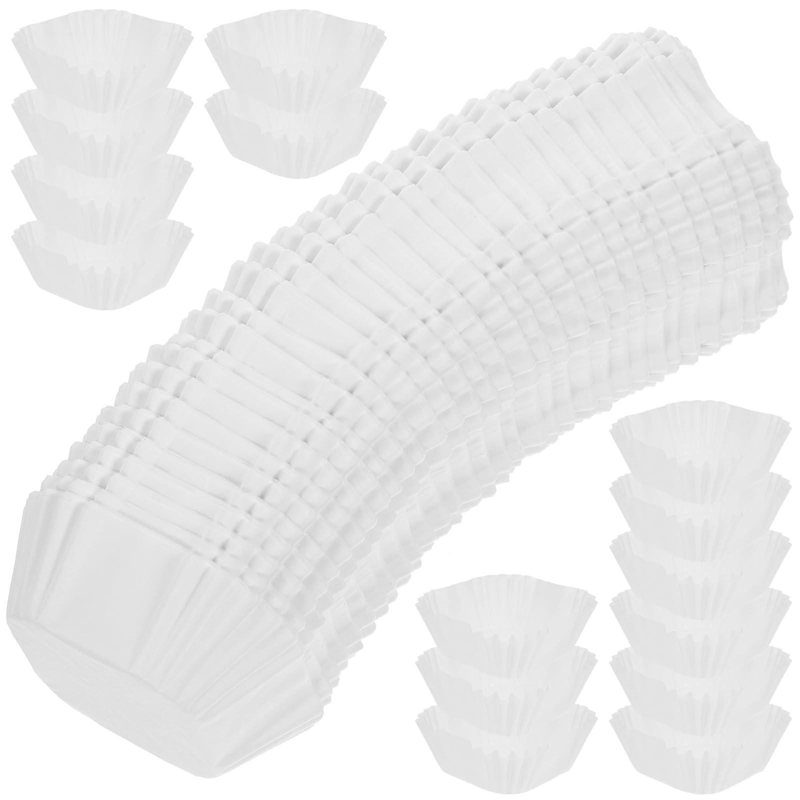 Fourniture de pâtisserie pratique Milisten avec 1000 caissettes carrées en papier blanc
