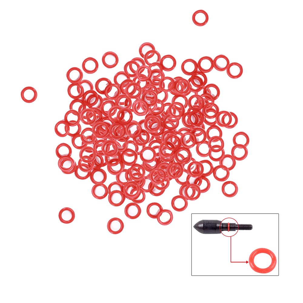 SPG Archery Arrow Broadhead O-Rings - 120pcs 1/4 Inch Arrow Tip Rubber O-Rings for Arrowhead Replacement Rubber Bands Hunting Shooting Target Practice