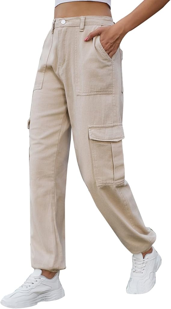 Pantalon-Femme-Large, Pantalon Femme Chic Et Elegant Hiver Pantalon Cargo Femme Pantalon Femme Taille Elastique Pantalon Cargo Y2k Pantalon Fluide Femme Pantalon De Randonnée Femme Stretch Hiver