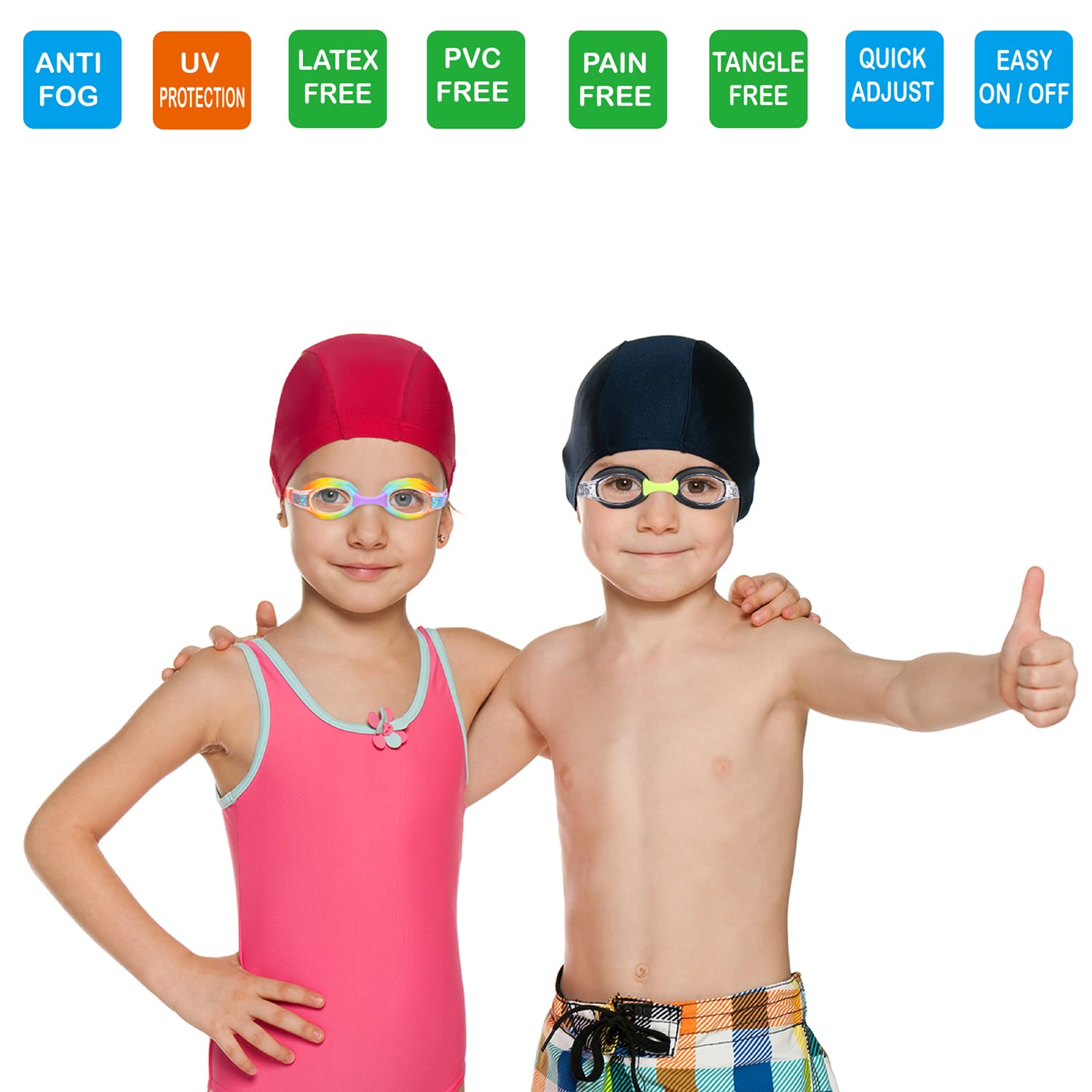 Unisex dziecięce gogle pływackie dla małych dzieci gogle pływackie (1 szt.)