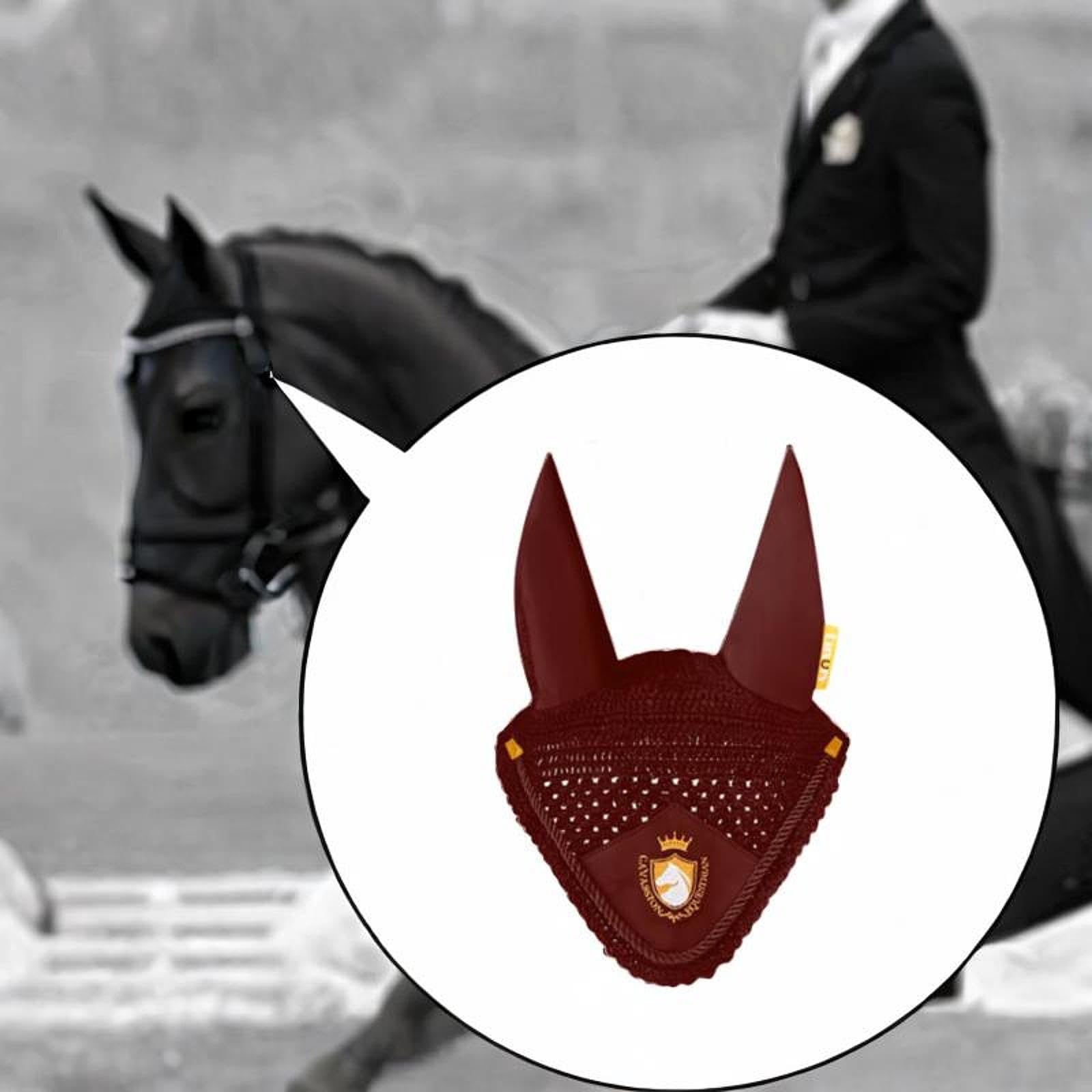 kowaku Bonnet Anti-Mouches pour Cheval, équipement équestre Pratique, Cagoule Confortable et Portable, Protège-Oreilles Doux