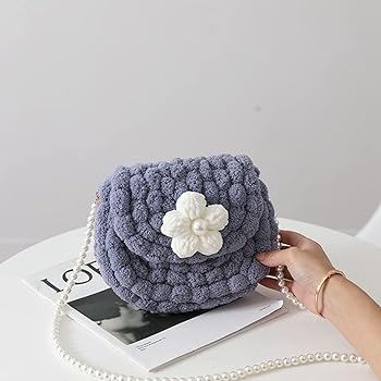 ハンドメイド(手編み)アメリカンショートヘアトートバッグ マルーンストロベリートートバッグ、かぎ針編みトートバッグ