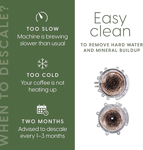 Miniatura 3 de Milliard Polvo descalcificante, 1 libra (9 usos), limpia y descalcifica todas las máquinas de café, elimina el agua dura, mejora el sabor y conserva