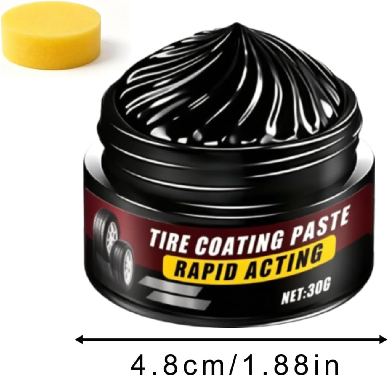 3Pcs Premium Tire Coating & Trim Restorer, Tire Coating Paste,Long-Lasting Ceramic Coating & Uv Protection, Bring Back The Original Deep Black Shine to Rubber and Plastic