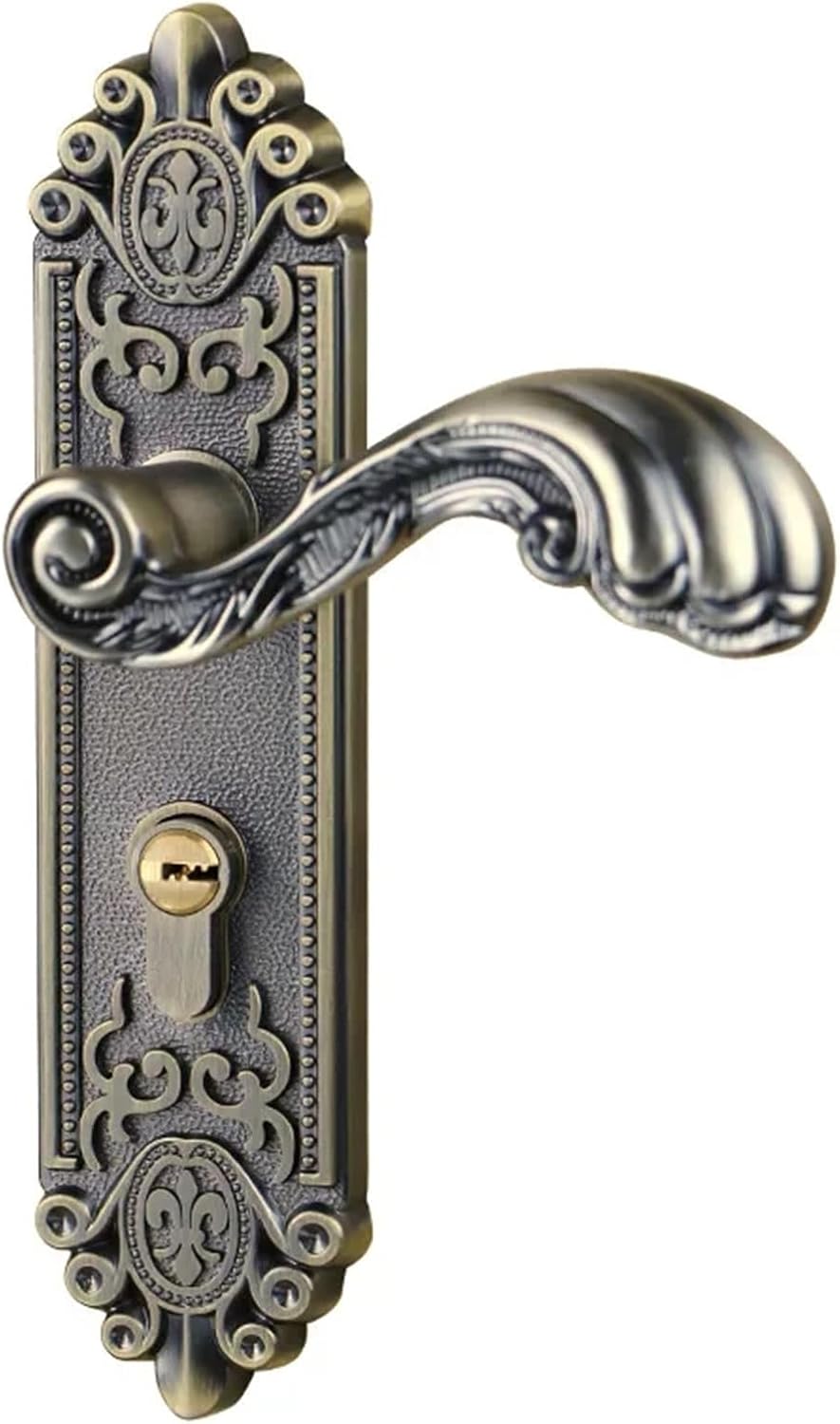 Room Handle Interior Buckle Door Lock Furniture Hardware 1Pcs(Yellow Bronze)