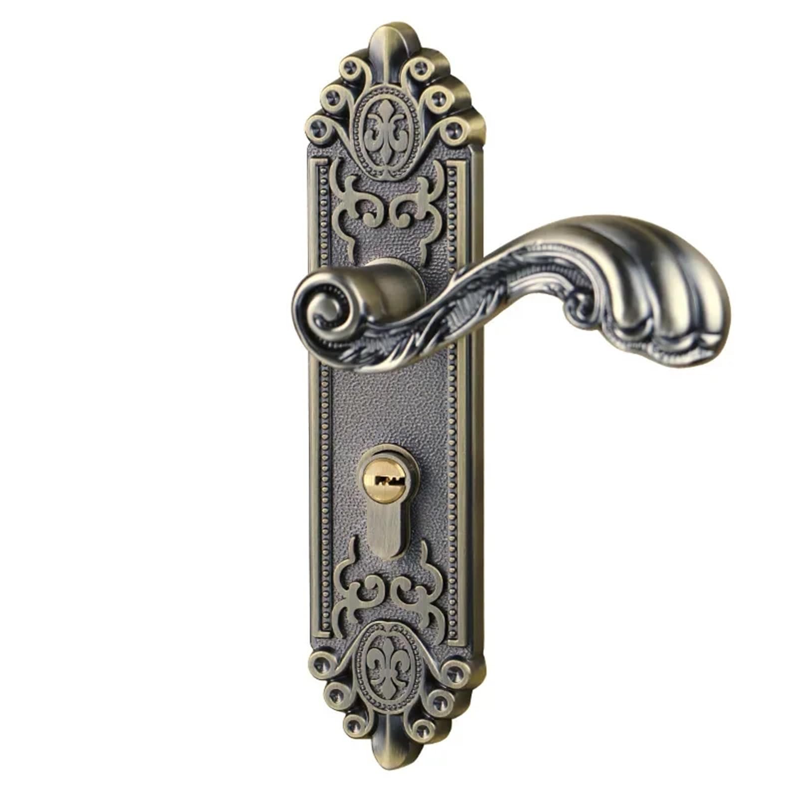 Sxolcoufoh Qinggu Copper Room Handle Interior Buckle Door Lock Furniture Hardware 1Pcs(Qinggu Copper)