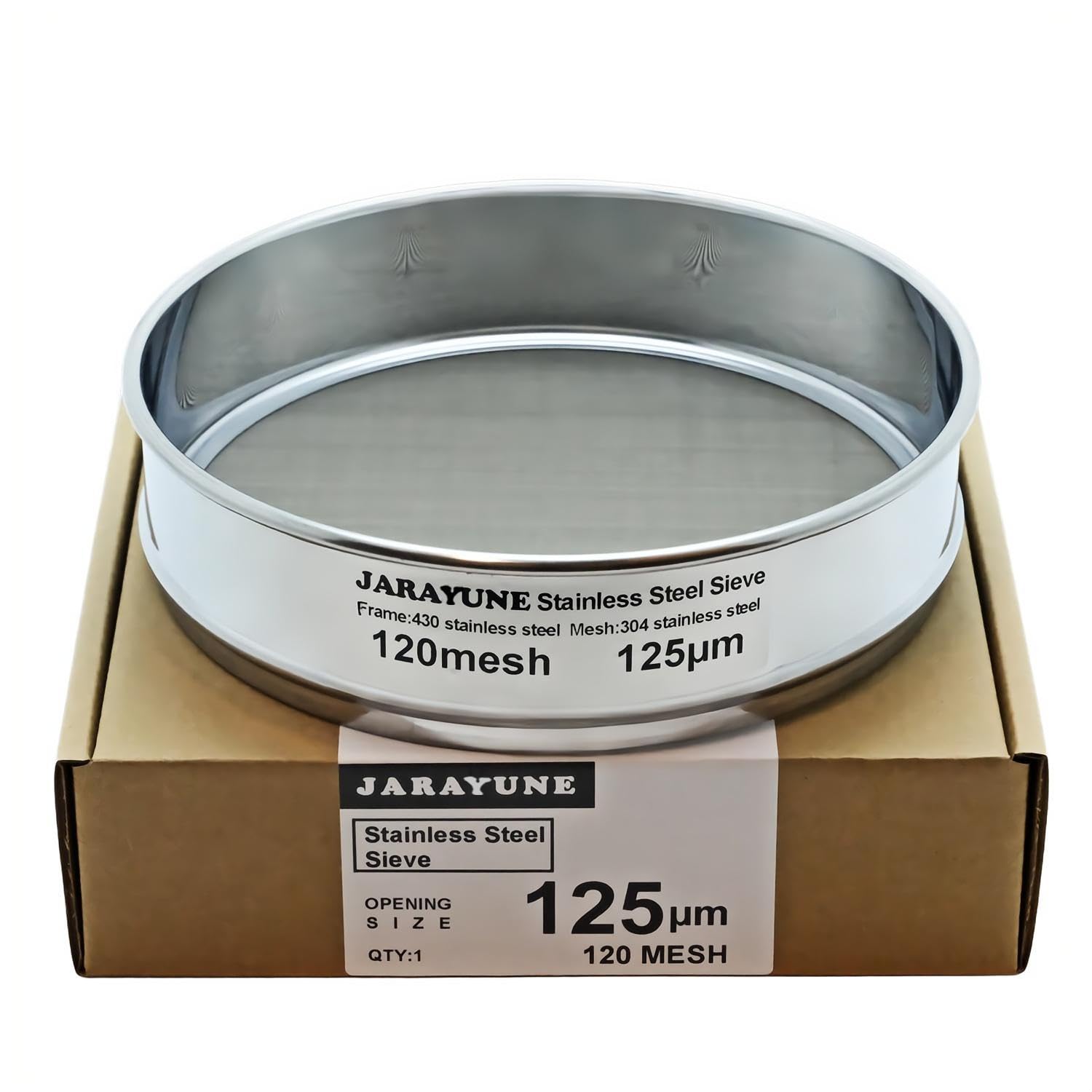 Stainless Steel Lab Sieve - 8 Inch Mesh Sifter -16