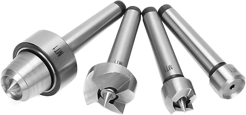 Miniatura 7 de 4pcs MT1 Torno de madera Live Center Drive Spur Cup Herramientas de torneado para carpintería con caja de madera (MT1)