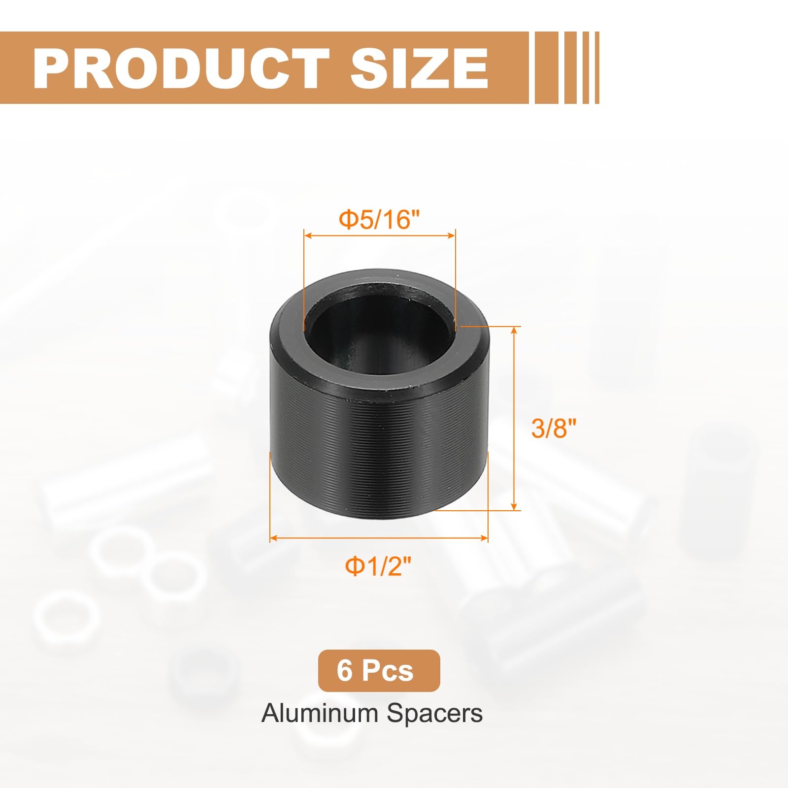 PATIKIL 6PCS Aluminum Spacers - Image 2