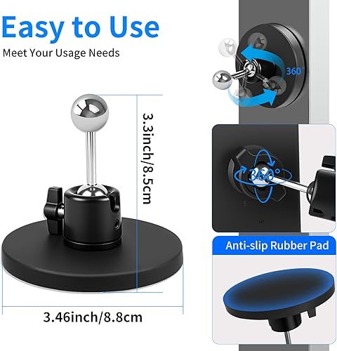 Miniatura 3 de Soporte magnético fuerte para tableta, soporte giratorio de 360 para cocinaoficinagimnasio, soporte universal compatible con iPad de 4.7-12.9