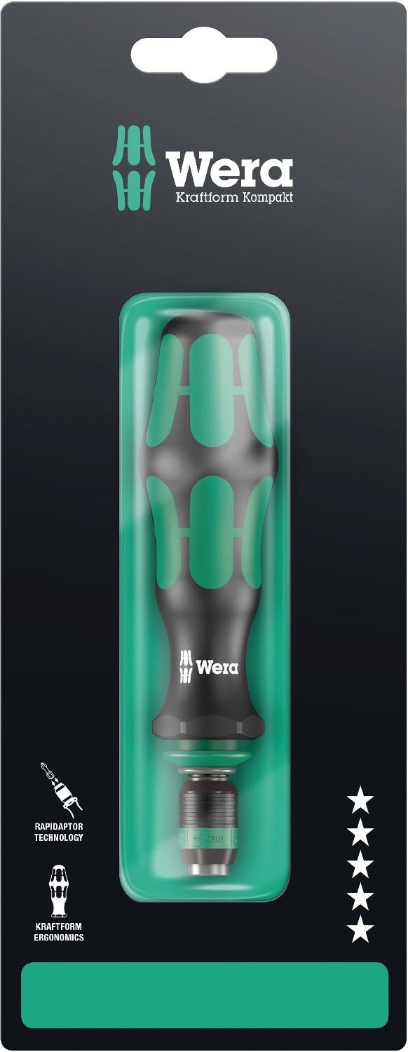 Wera 05073541001 Kraftform 817 R SB Hexagon Premium Plus Bitholding Screwdriver, Rapidator Quick-Release Chuck, Bayonet Blade, 1/4" Head, 133mm Blade Length