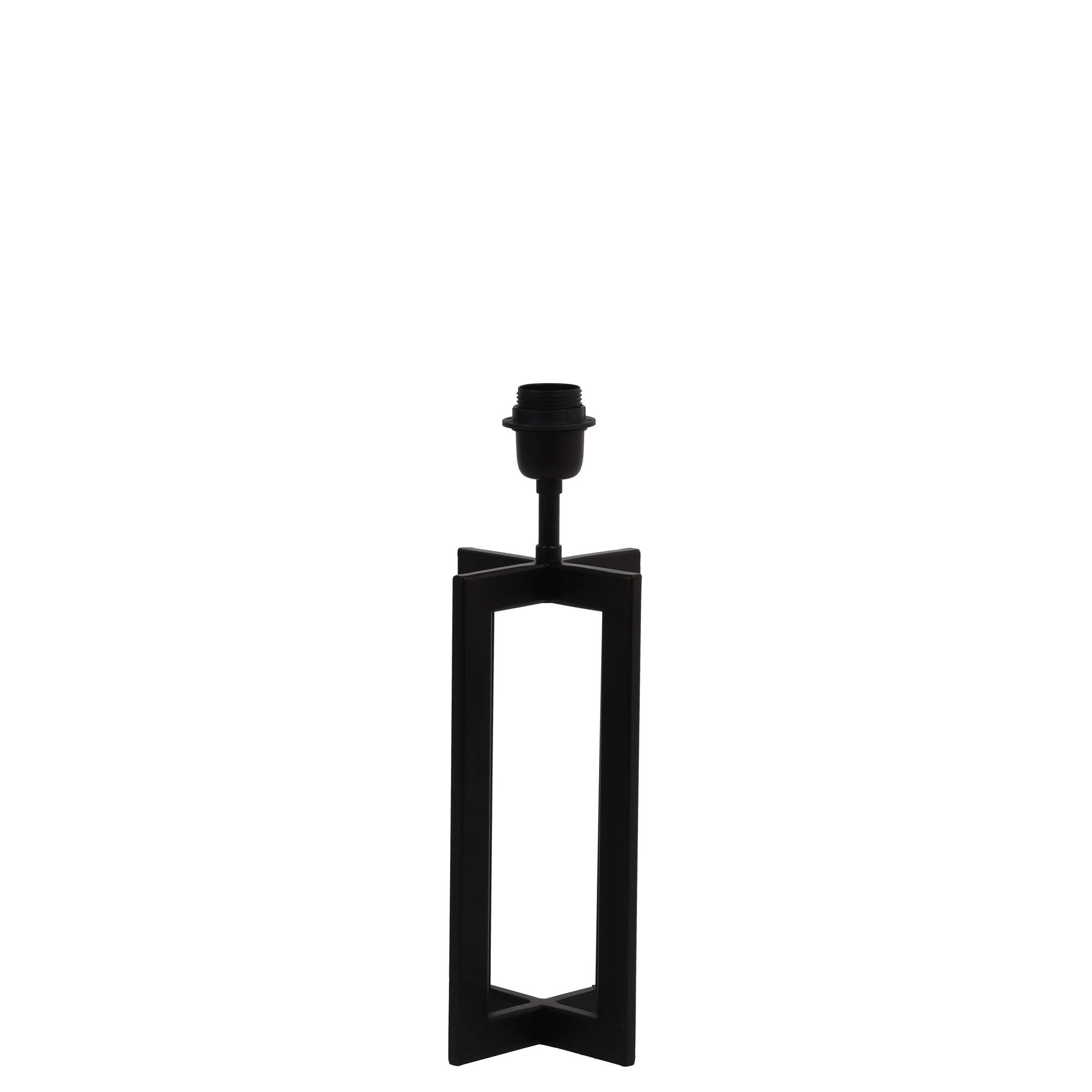 Light & Living Lampenfuß Mace - Schwarz - 15x35cm | Quadrat - Modern - Metall - Tischlampenfuß - Lampe Wohnzimmer & Schlafzimmer