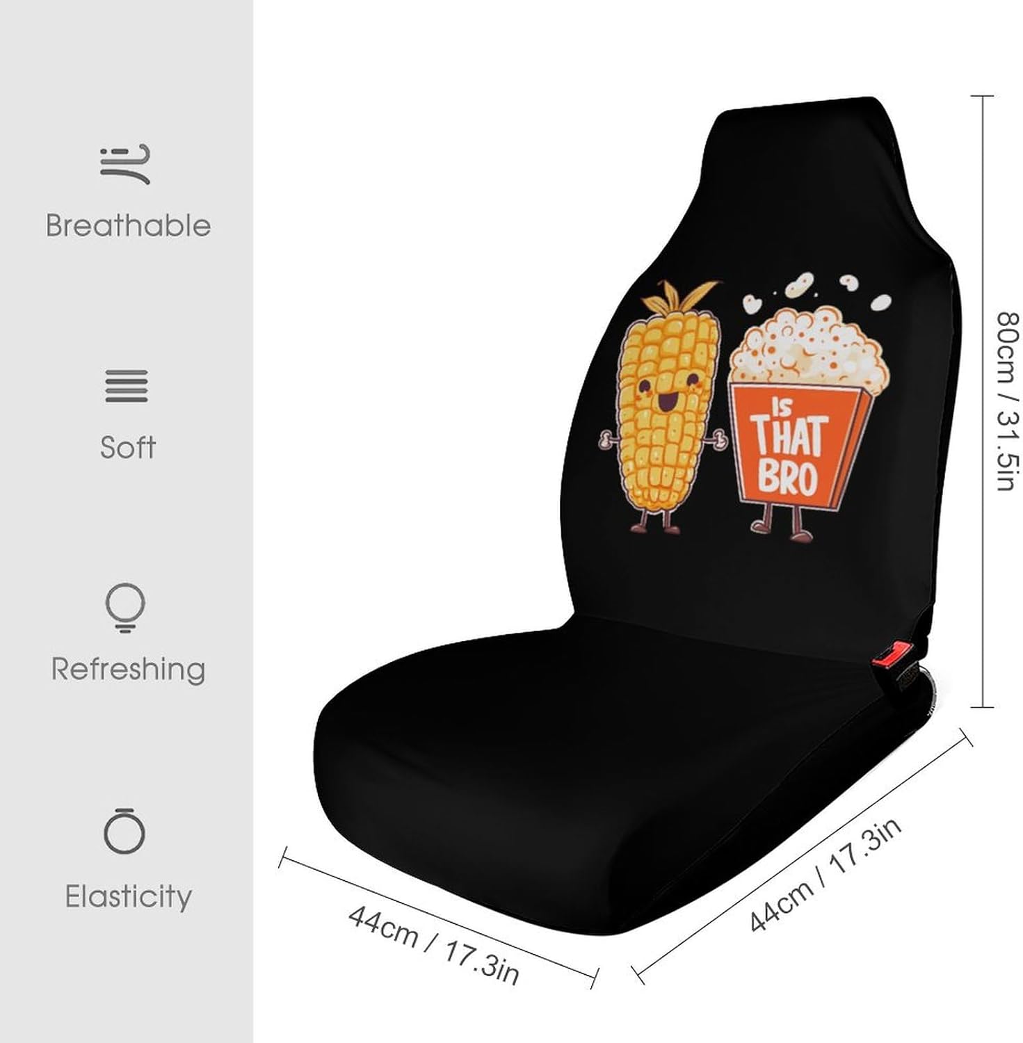 is That You Bro Popcorn Car Seat Covers Universal Car Front Seats Protector Auto Interior Accessories 2PCS