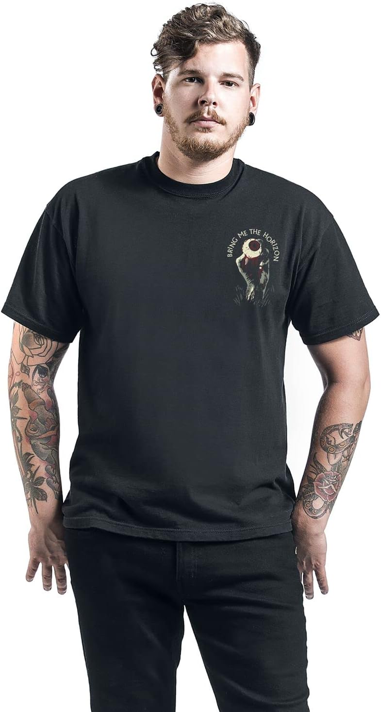 Bring Me The Horizon T Shirt Zombie Eye Band Logo Official Mens Black