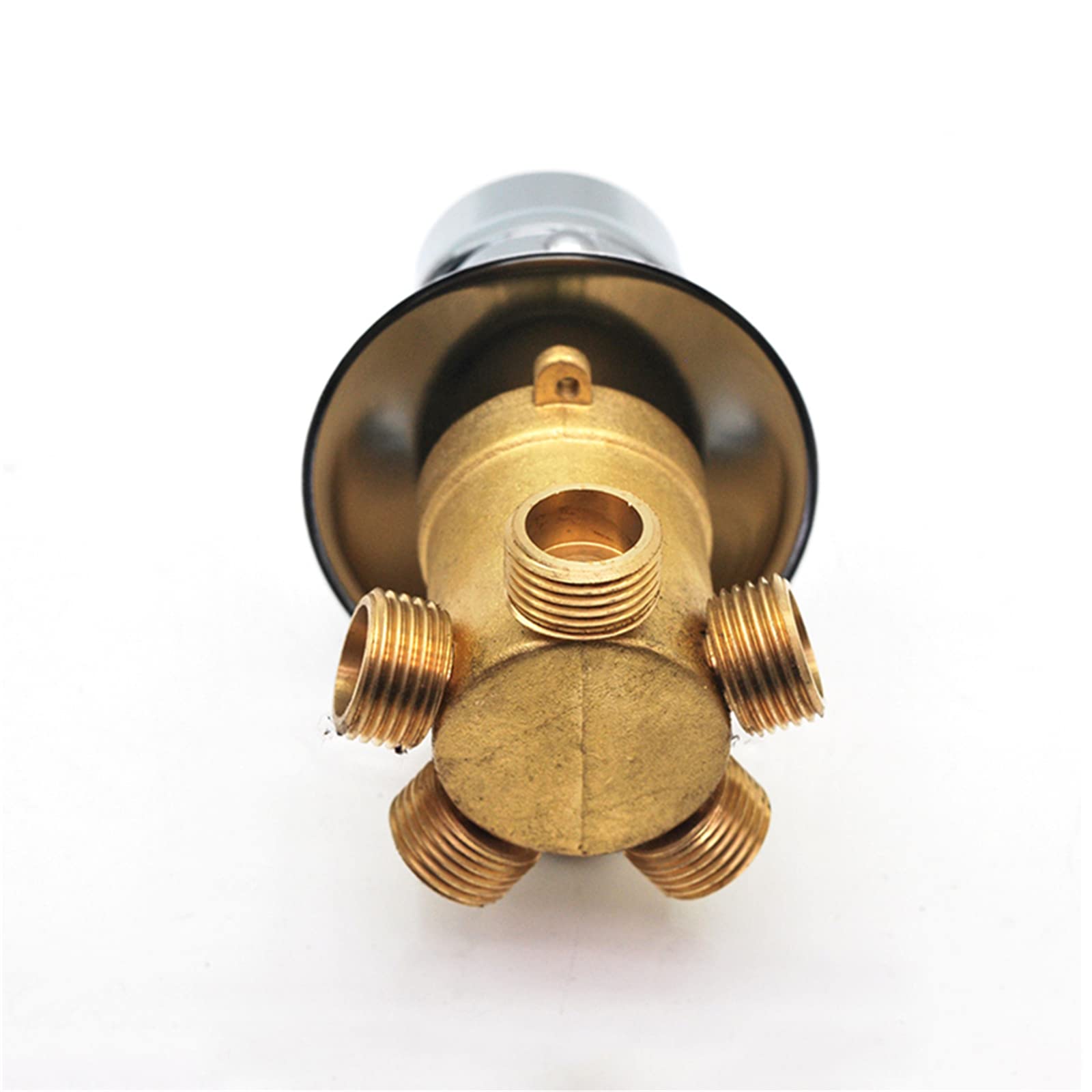 Filettatura/Intubazione in Ottone Massiccio Miscelatore per Acqua Calda e Fredda Rubinetto Doccia Deviatore 2/3/4/5 Vie Diviso Due Pezzi, Cartuccia Ceramica (Deviatore Filettata -5 Uscita)