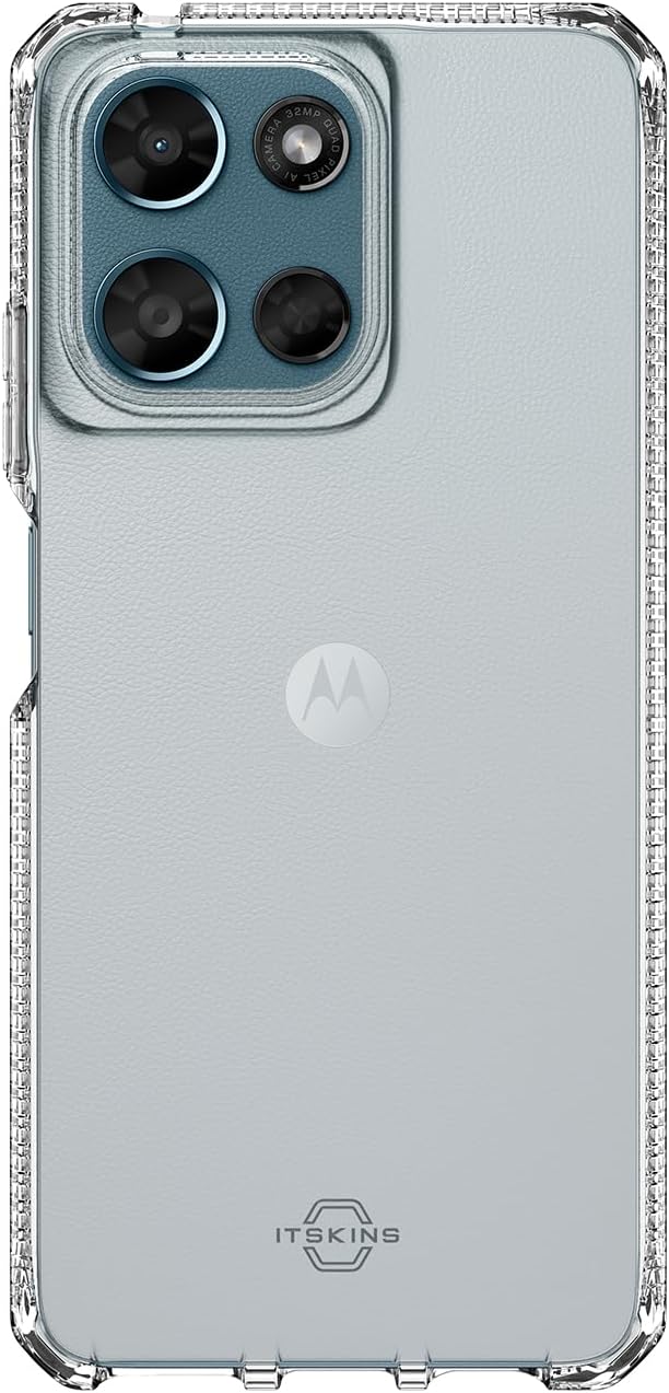 ITSKINS Spectrum R // Clear Protective Phone Case for Moto G Play (2026), Anti-Yellowing, Shockproof Cover, and Military Grade Protective Phone Case - Transparent