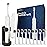 Kuicur Diamond Style - Electric Toothbrush, 10 Brush Heads & Travel Case, 42,000 VPM Electric Motor & Wireless Charging, 15 Modes with Smart Timer, Ultra Whitening Toothbrush for Adults and Kids
