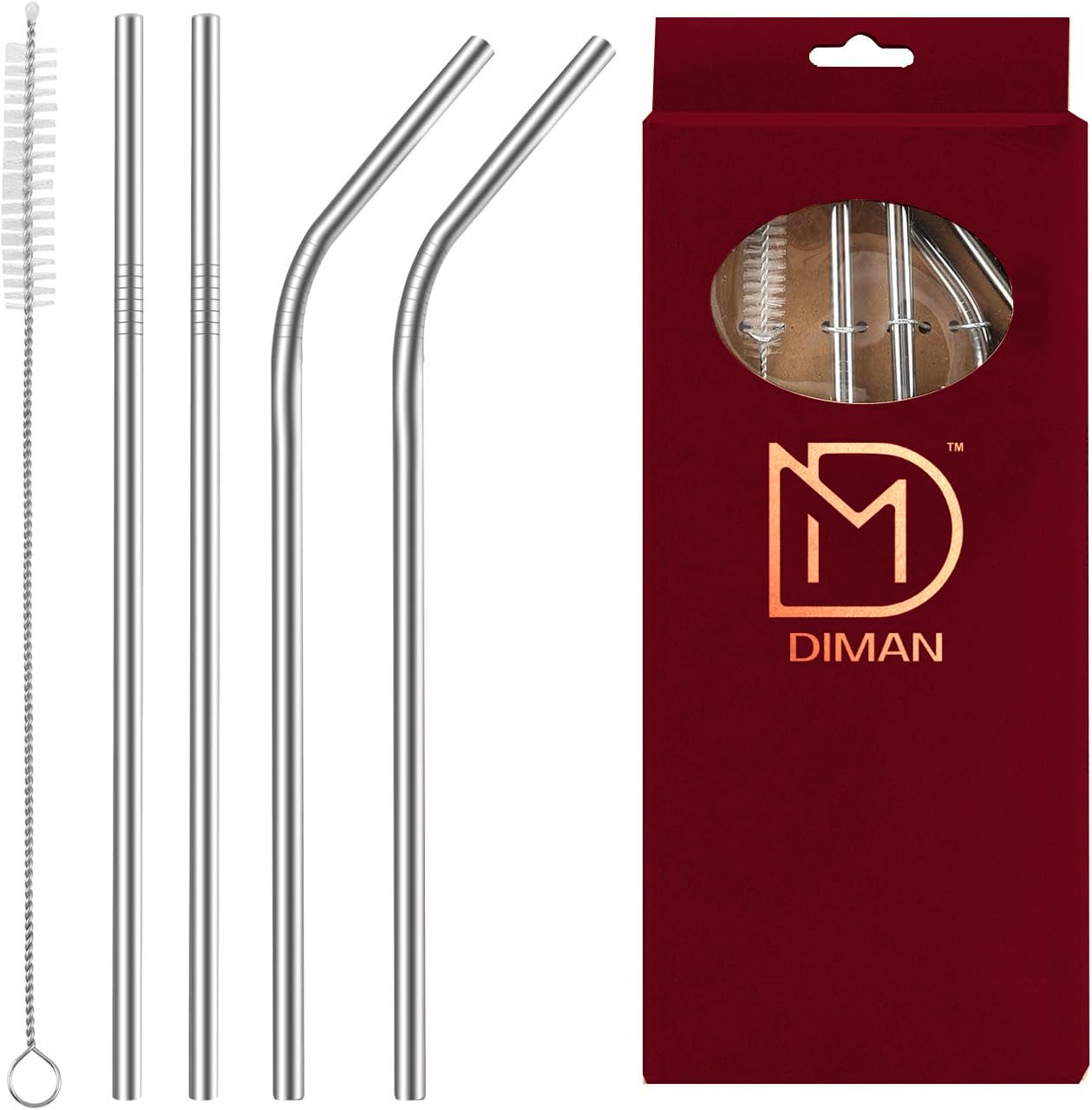See full amazon price history chart for Diman Reusable Stainless Steel Straw with Cleaning Brush Long Metal Straws for Drinking, Reusable Set of 5 (2- Bend Pipe, 2- Long Straw, 1-Cleaning Brush (Silver) Diman Reusable Stainless Steel Straw with Cleaning Brush Long Metal Straws for Drinking, Reusable Set of 5 (2- Bend Pipe, 2- Long Straw, 1-Cleaning Brush (Silver) (B0DC6XW763) Amazon Price History, Amazon Price Tracker