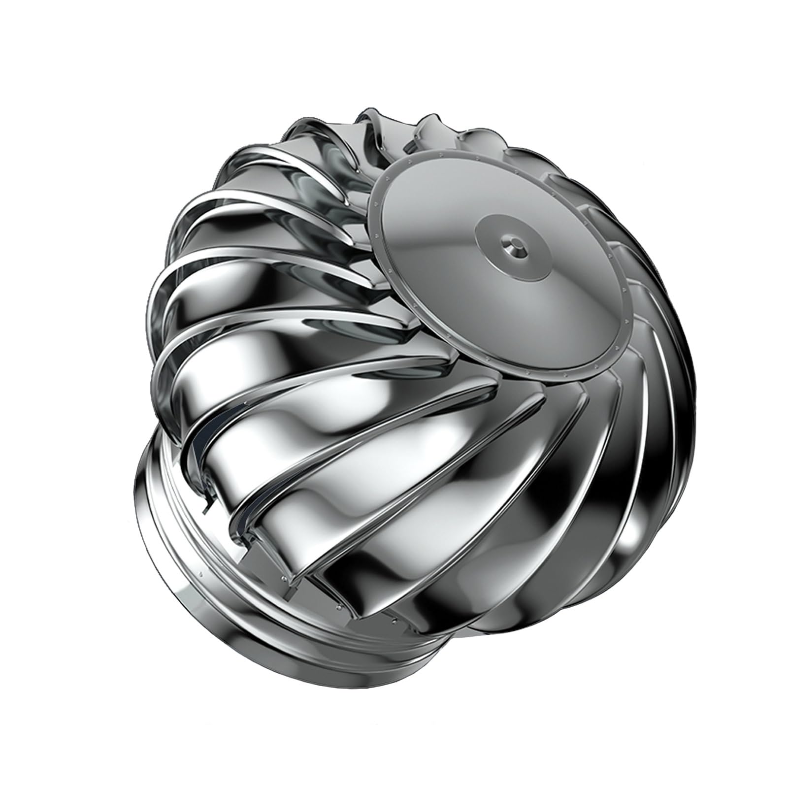 Éolienne de toit en acier inoxydable extracteur d'air rotatif universel 110 à 300 mm